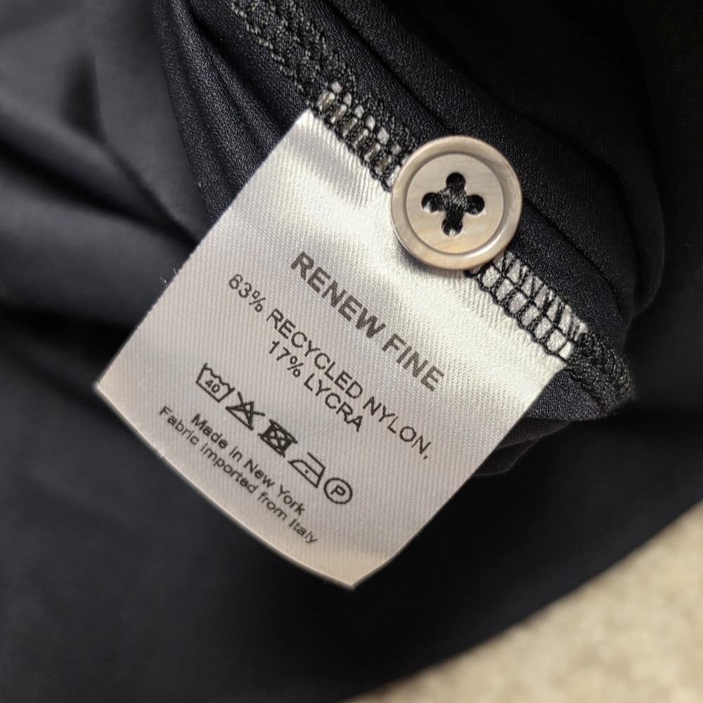 Luxeire Shirt Black Button-Down Long Sleeve Stretch New Size XXS Fitted Designer - Picture 9 of 11
